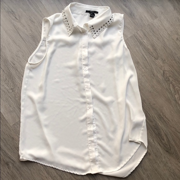 Sheer white button down shirt - Picture 1 of 5